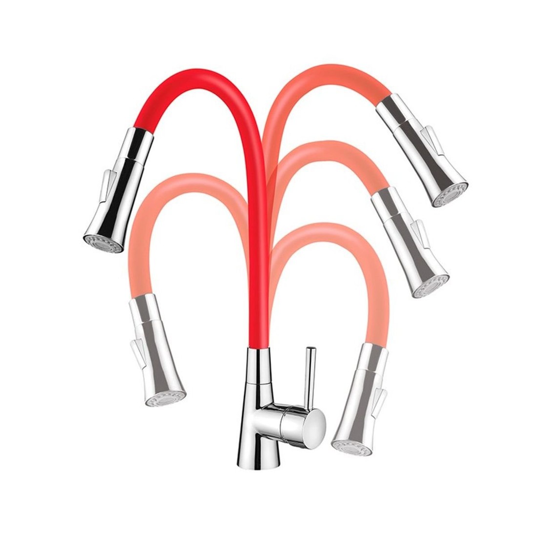 Misturador Monocomando De Mesa Bica Flex Branco/Cromado Lorenzetti 2257 W27