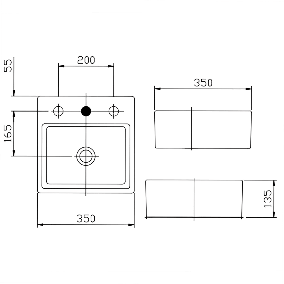 Cuba de Apoio Com Mesa 35x35cm Loft Q6 Branca Incepa Cuba de Apoio Com Mesa 35x35cm Loft Q6 Branca Incepa