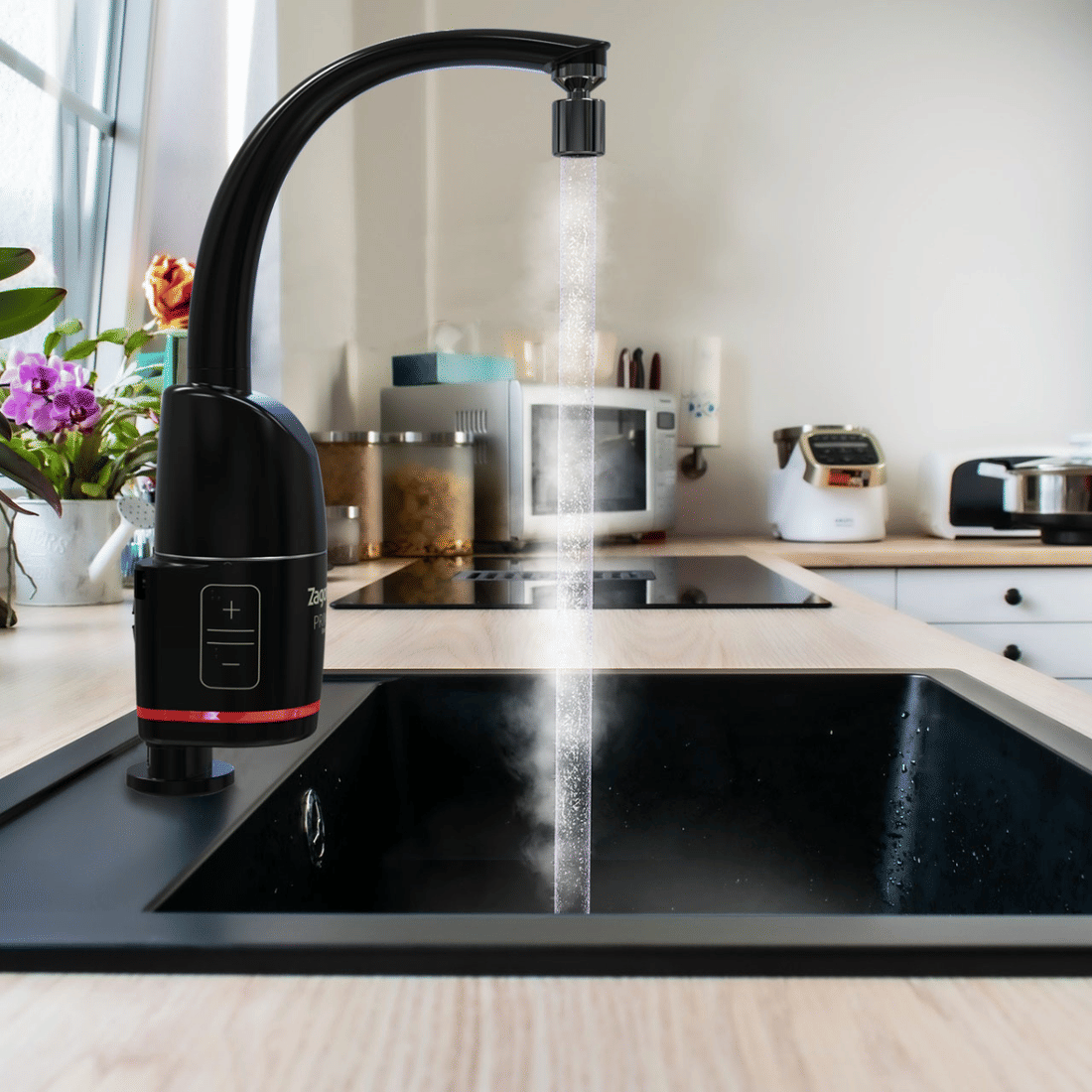 Torneira Elétrica Prima Touch Preta 5500W 220V Zagonel