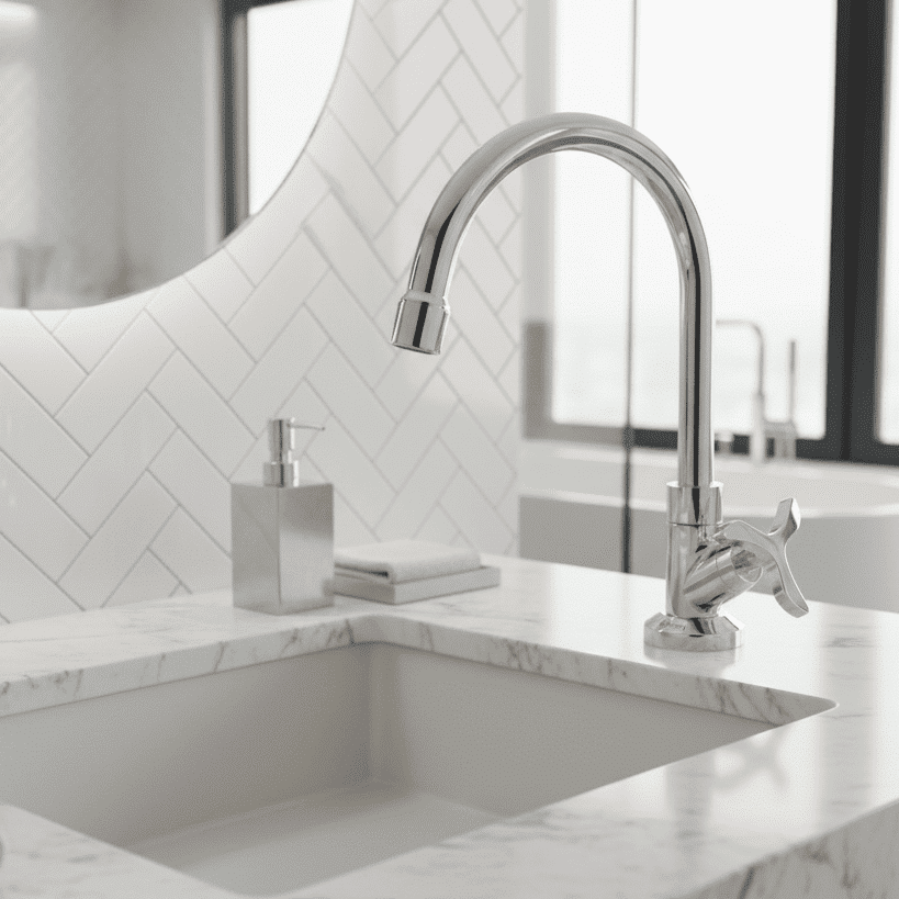 Torneira de Mesa Para Lavatório Bica Alta Docol Pertutti 90009039006