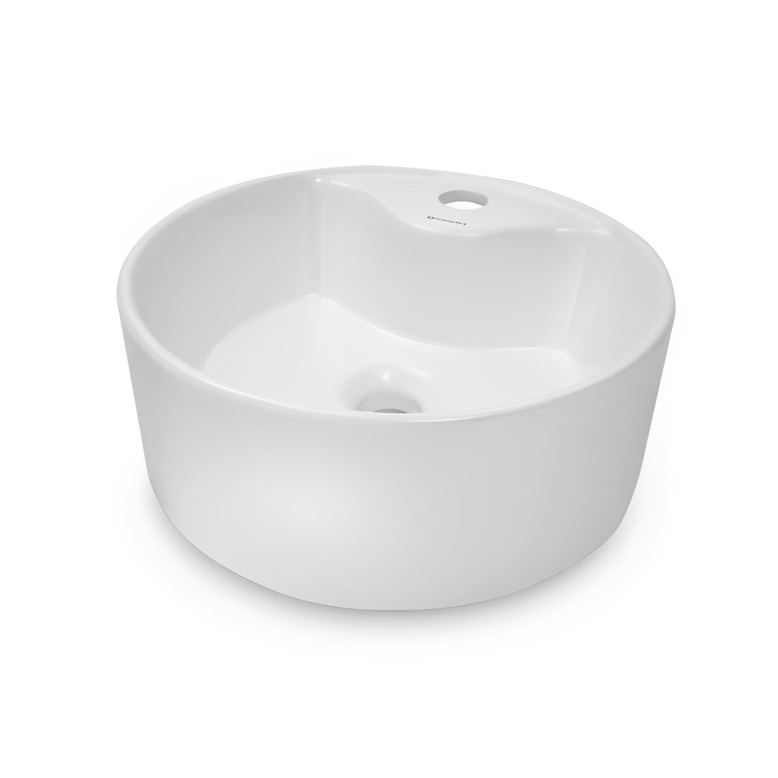 Cuba de Apoio Redonda 36x14cm Com Torneira Lóggica e Kit Instalação