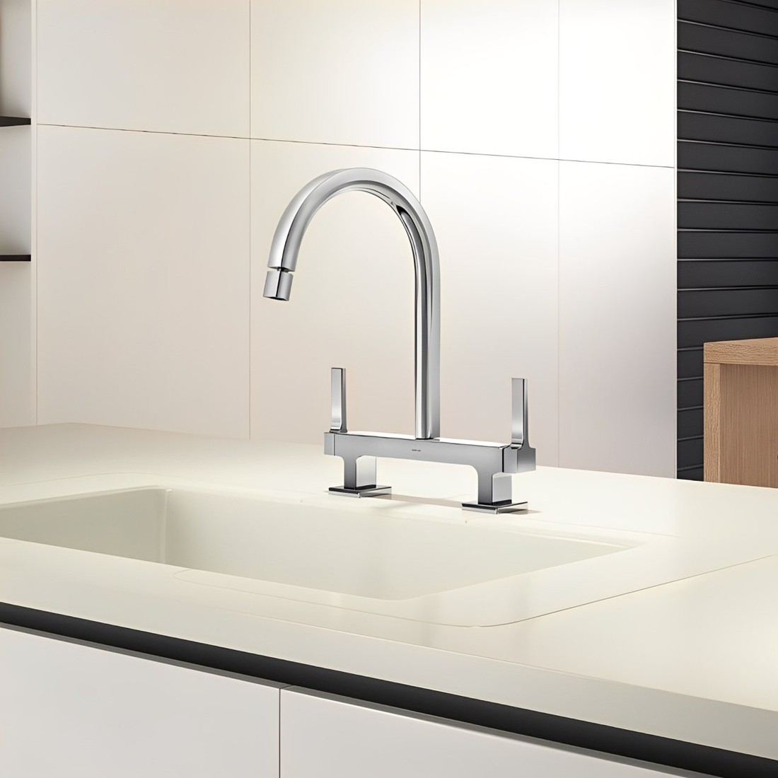 Misturador Para Cozinha De Mesa Bica Alta Docol Quad 07087006