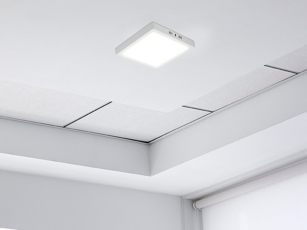 Painel Smart Wi-fi Led 24W Quadrado Sobrepor CCT Taschibra Bivolt 110V/220V Painel Smart Wi-fi Led 24W Quadrado Sobrepor CCT Taschibra Bivolt 110V/220V