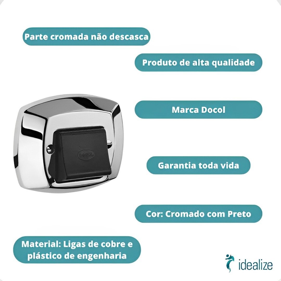 Acabamento Valvula de descarga Docol Clássica Chrome/Black Acabamento Valvula de descarga Docol Clássica Chrome/Black