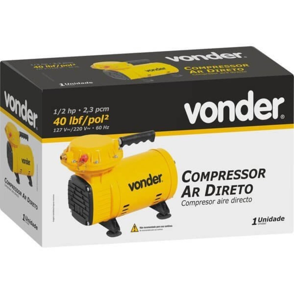 Compressor de Ar Direto 1/2HP 2,3 PCM Vonder Bivolt 127v/220v