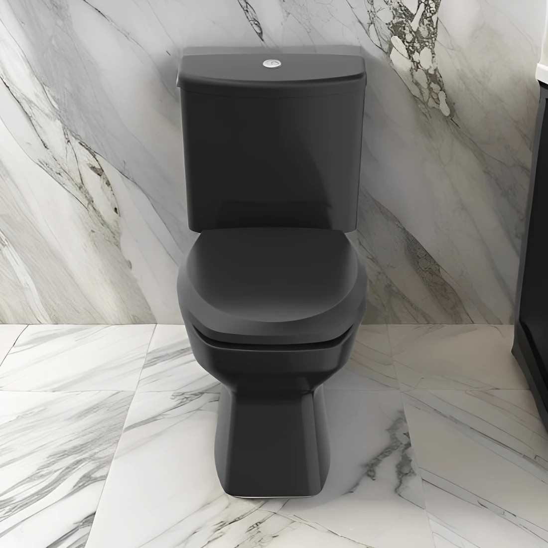 Kit Completo Vaso Sanitário Thema Preto com Caixa Acoplada Incepa Kit Completo Vaso Sanitário Thema Preto com Caixa Acoplada Incepa