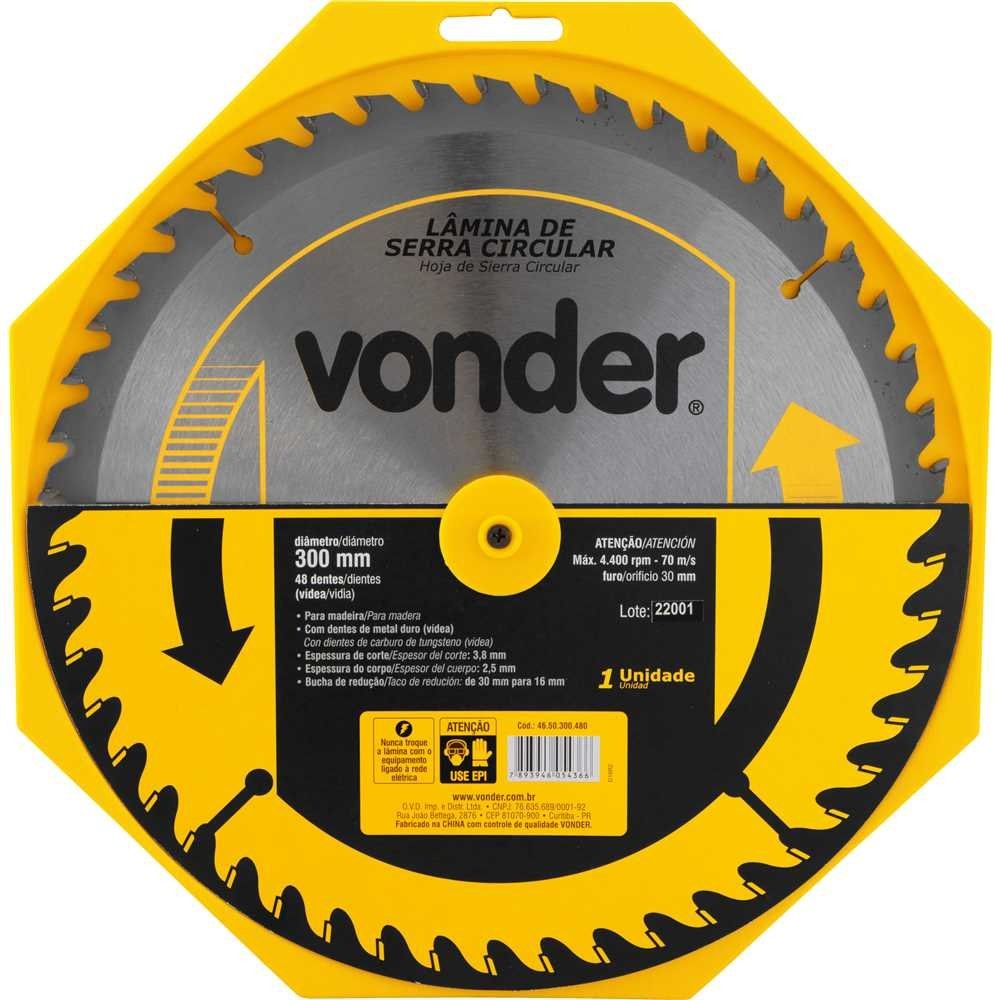 Serra Circular Widea 48 Dentes Vonder 300x30 Serra Circular Widea 48 Dentes Vonder 300x30