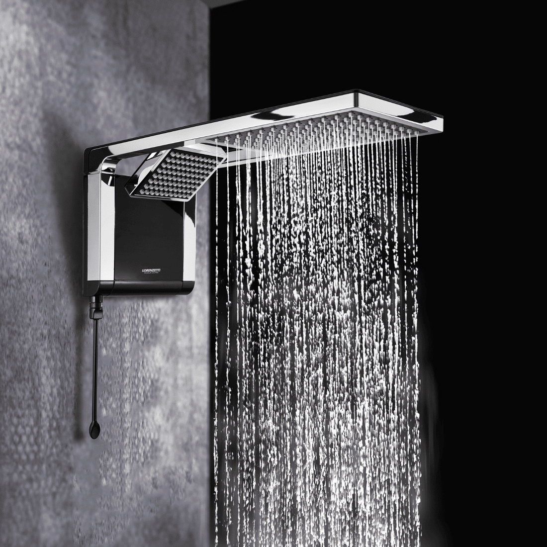 Chuveiro Acqua Duo Preto/Cromado 7800W 220V Lorenzetti
