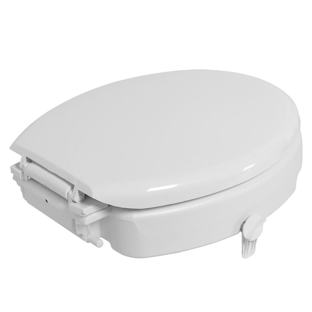 Assento Elevado 11cm Com Trava Especial Para Vaso Sanitário Astra Assento Elevado 11cm Com Trava Especial Para Vaso Sanitário Astra