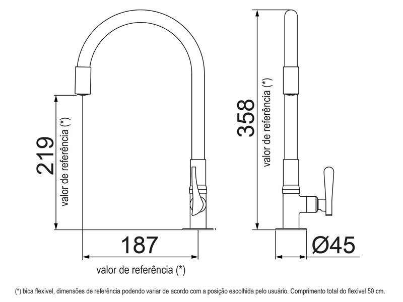 Torneira De Mesa Lorenflex Bica Flexível Preta 1177 B27 Lorenzetti Torneira De Mesa Lorenflex Bica Flexível Preta 1177 B27 Lorenzetti