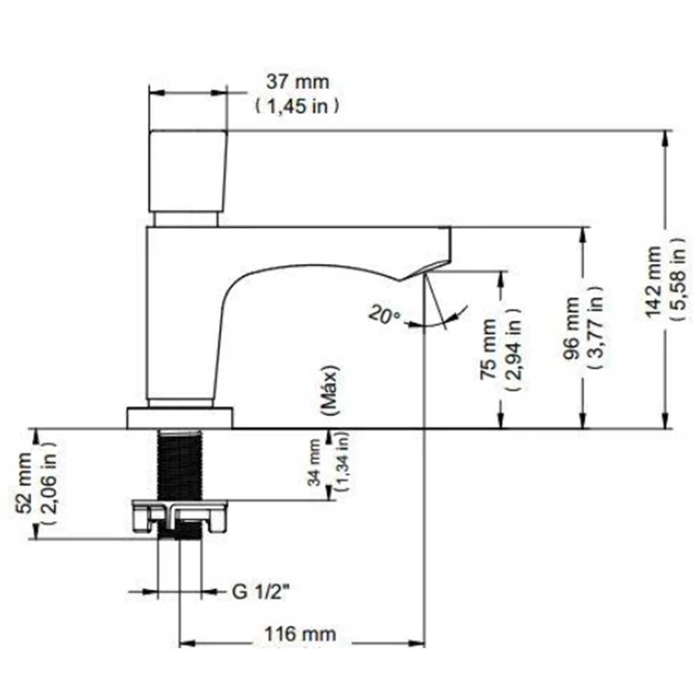 Torneira De Mesa Para Lavatorio Genius Flex Chrome Docol 622006 Torneira De Mesa Para Lavatorio Genius Flex Chrome Docol 622006
