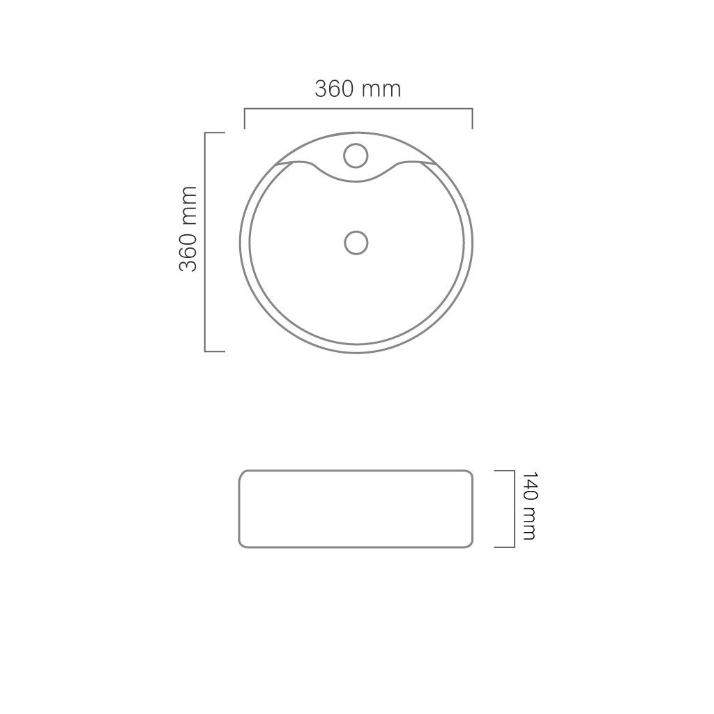 Cuba de Apoio Redonda 36x14cm Branca MP 2008 Manplex Cuba de Apoio Redonda 36x14cm Branca MP 2008 Manplex