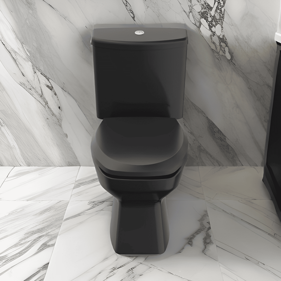 Kit Completo Vaso Sanitário Thema Preto com Caixa Acoplada Incepa Kit Completo Vaso Sanitário Thema Preto com Caixa Acoplada Incepa