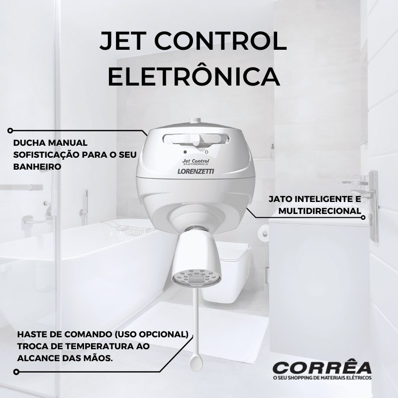 Chuveiro Jet Control Eletrônico 7500W 220V Chuveiro Jet Control Eletrônico 7500W 220V