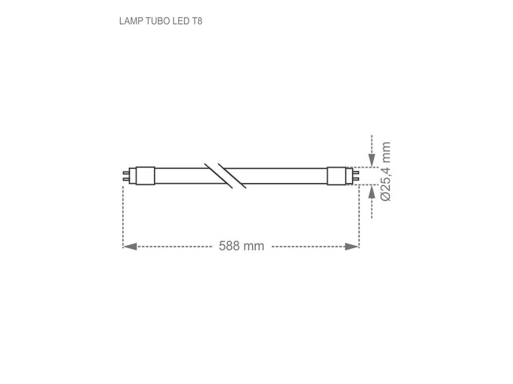 Lâmpada Led Tubular 9,9W 60cm T8 6500K Taschibra Lâmpada Led Tubular 9,9W 60cm T8 6500K Taschibra