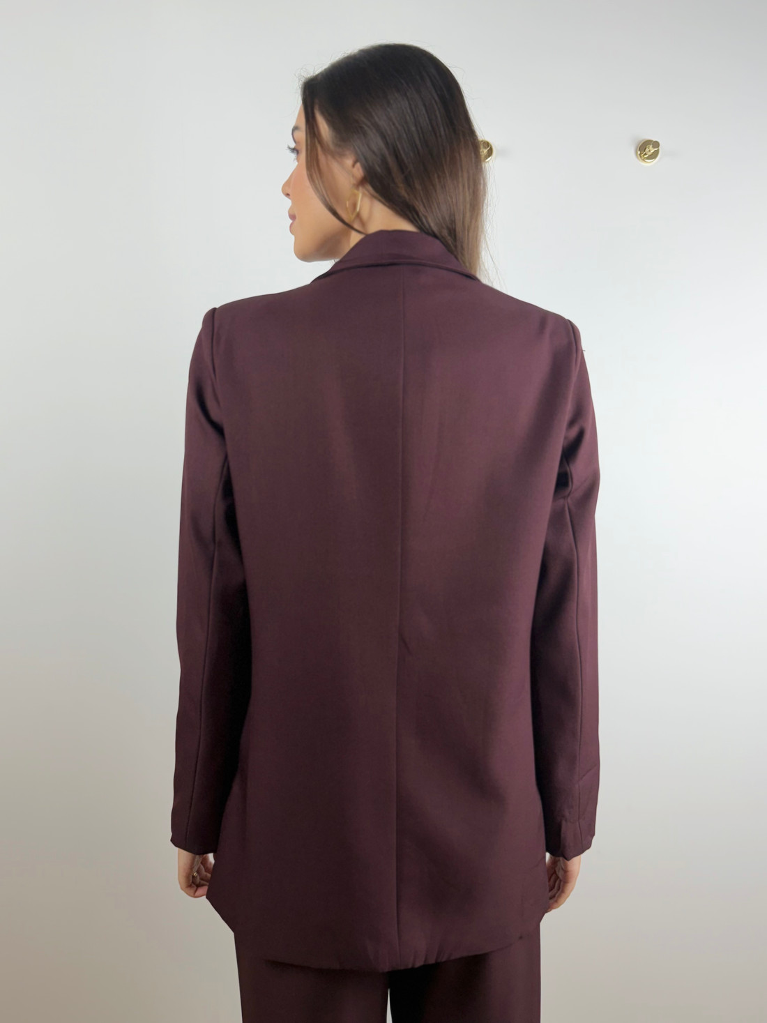 Conjunto blazer e calça alfaiataria uva Conjunto blazer e calça alfaiataria uva