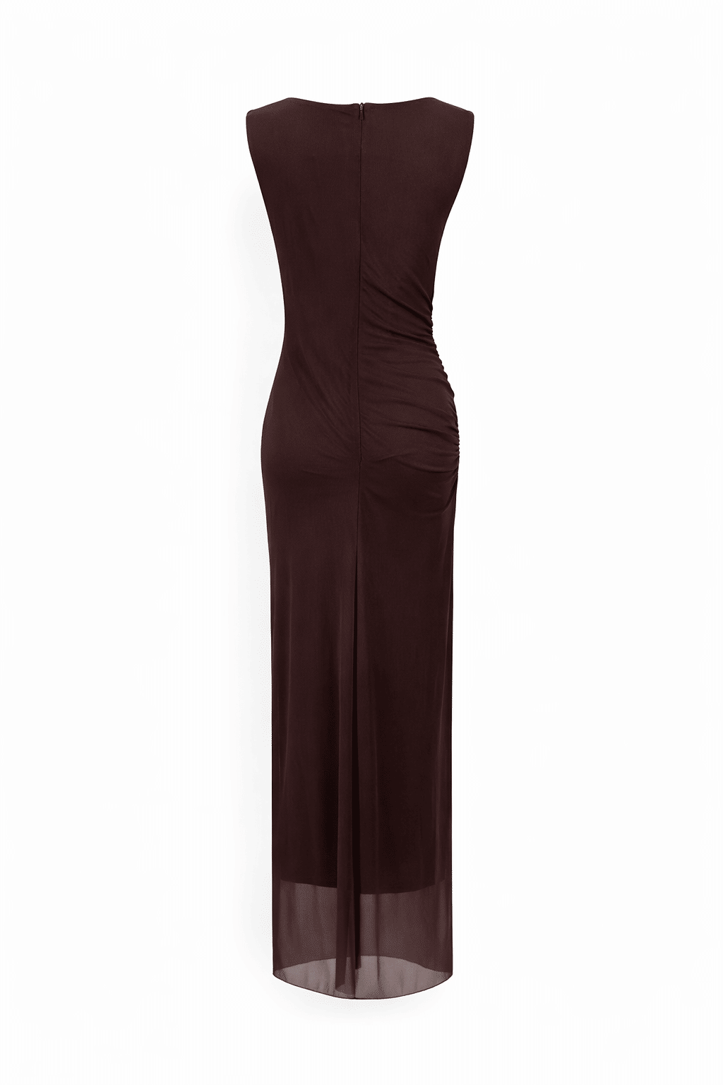 Vestido midi de tule marrom Vestido midi de tule marrom