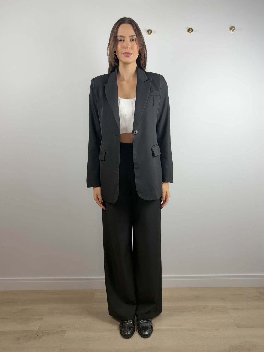 Conjunto blazer e calça alfaiataria preto Conjunto blazer e calça alfaiataria preto