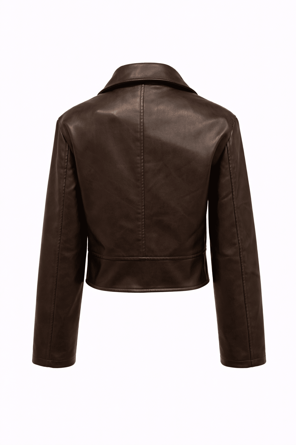 Jaqueta biker em courino marrom Jaqueta biker em courino marrom