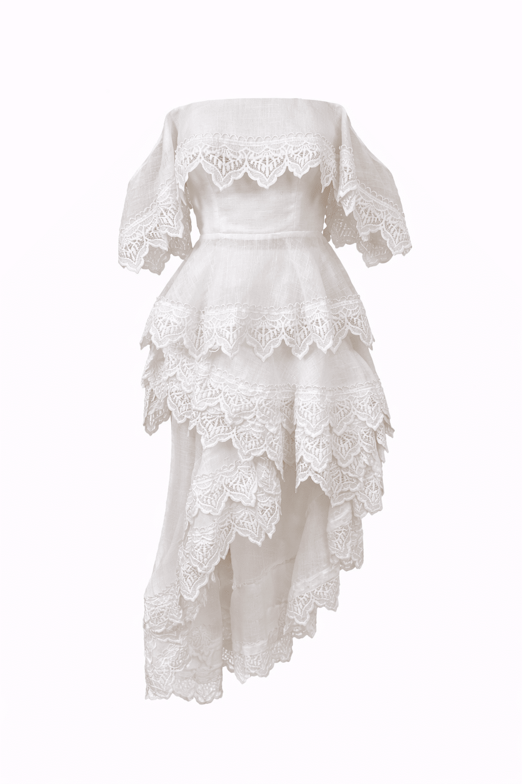 Saia Amarante branca com renda Saia Amarante branca com renda