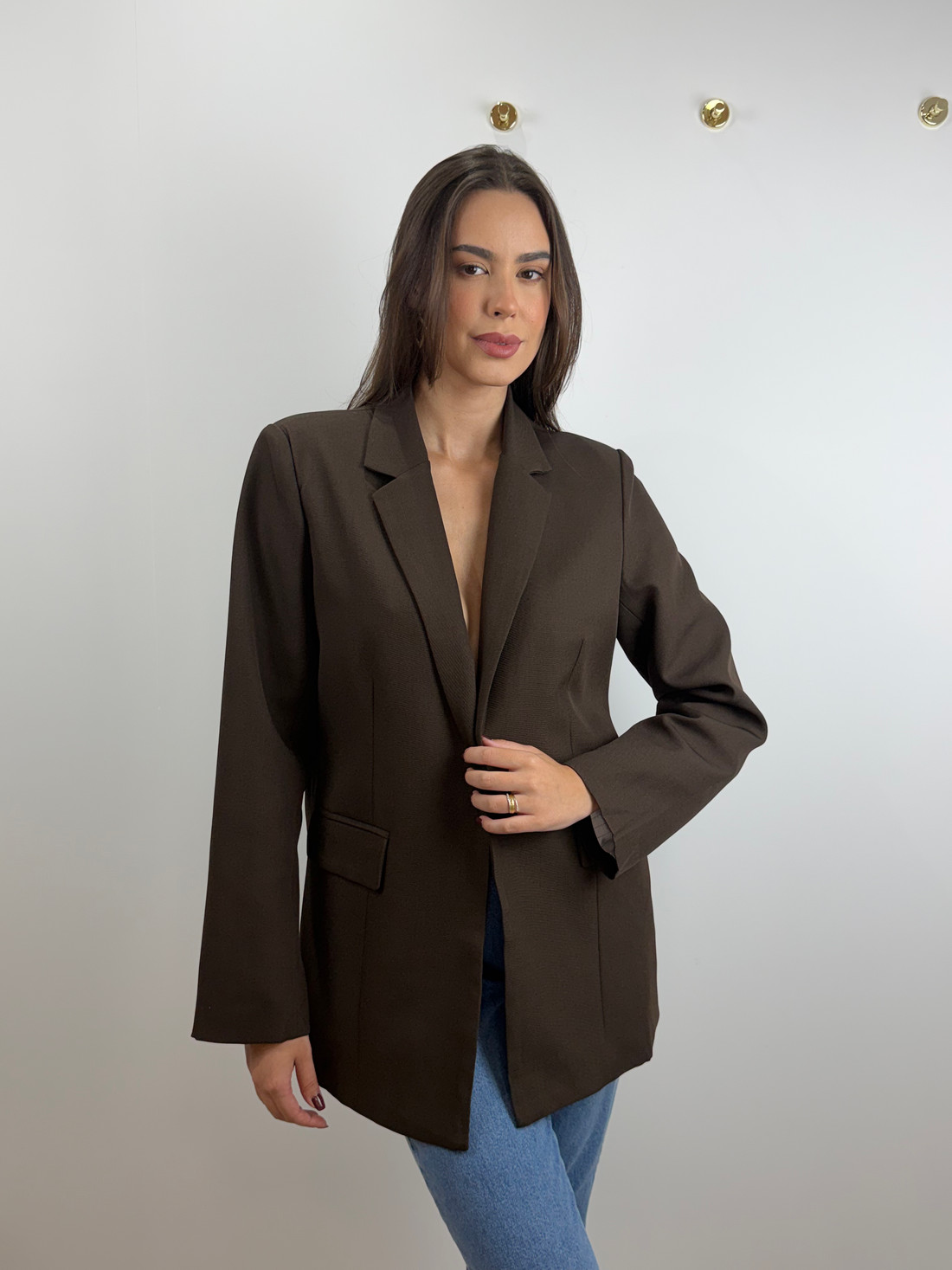 Blazer oversized marrom Blazer oversized marrom