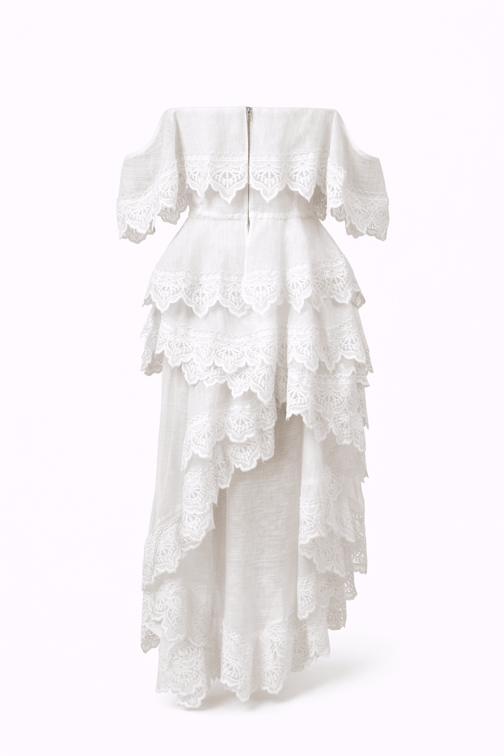 Saia Amarante branca com renda Saia Amarante branca com renda