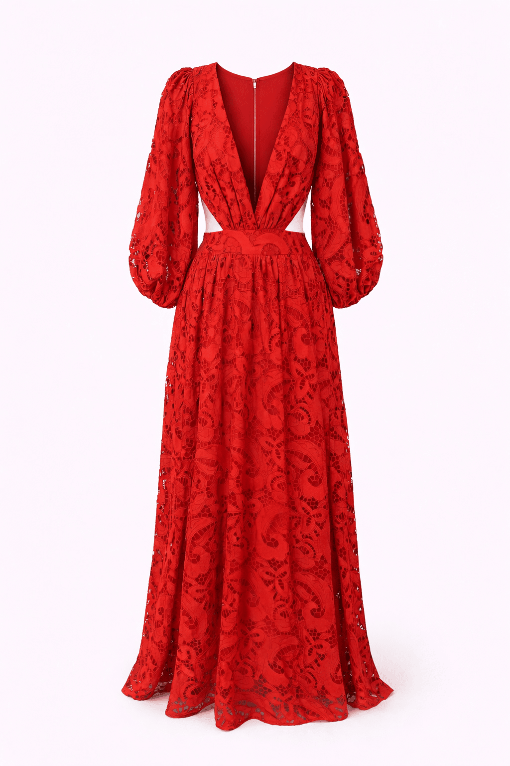 Vestido longo renda vermelho Vestido longo renda vermelho