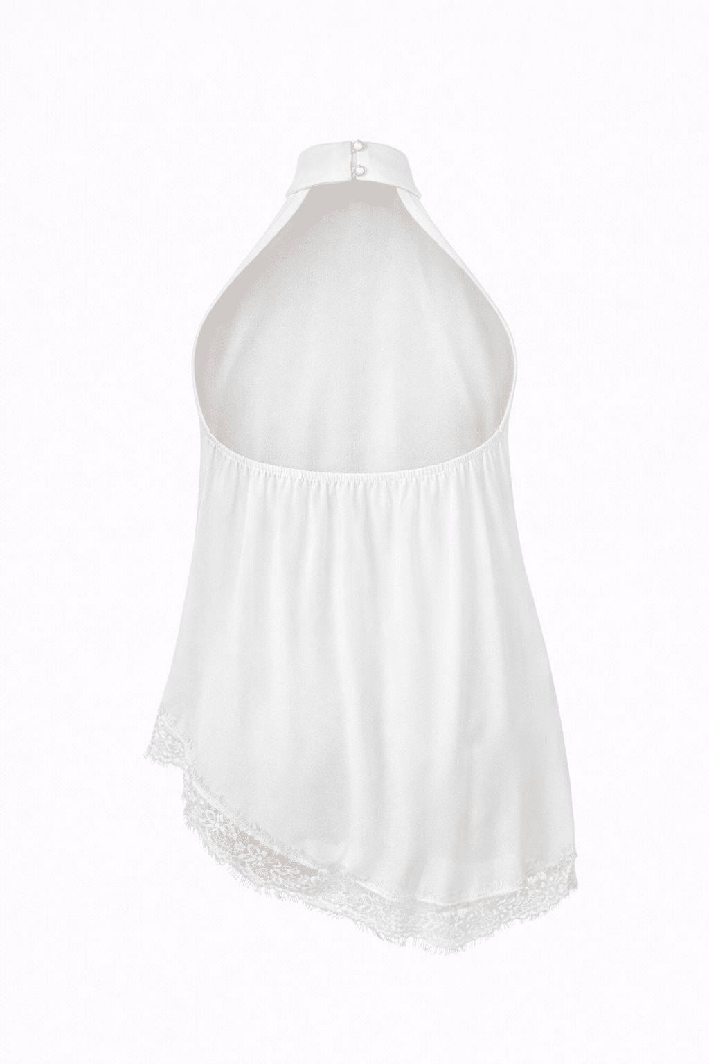 Blusa frente única detalhe em renda branca Blusa frente única detalhe em renda branca