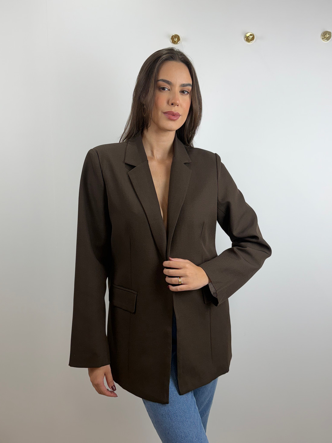 Blazer oversized marrom Blazer oversized marrom