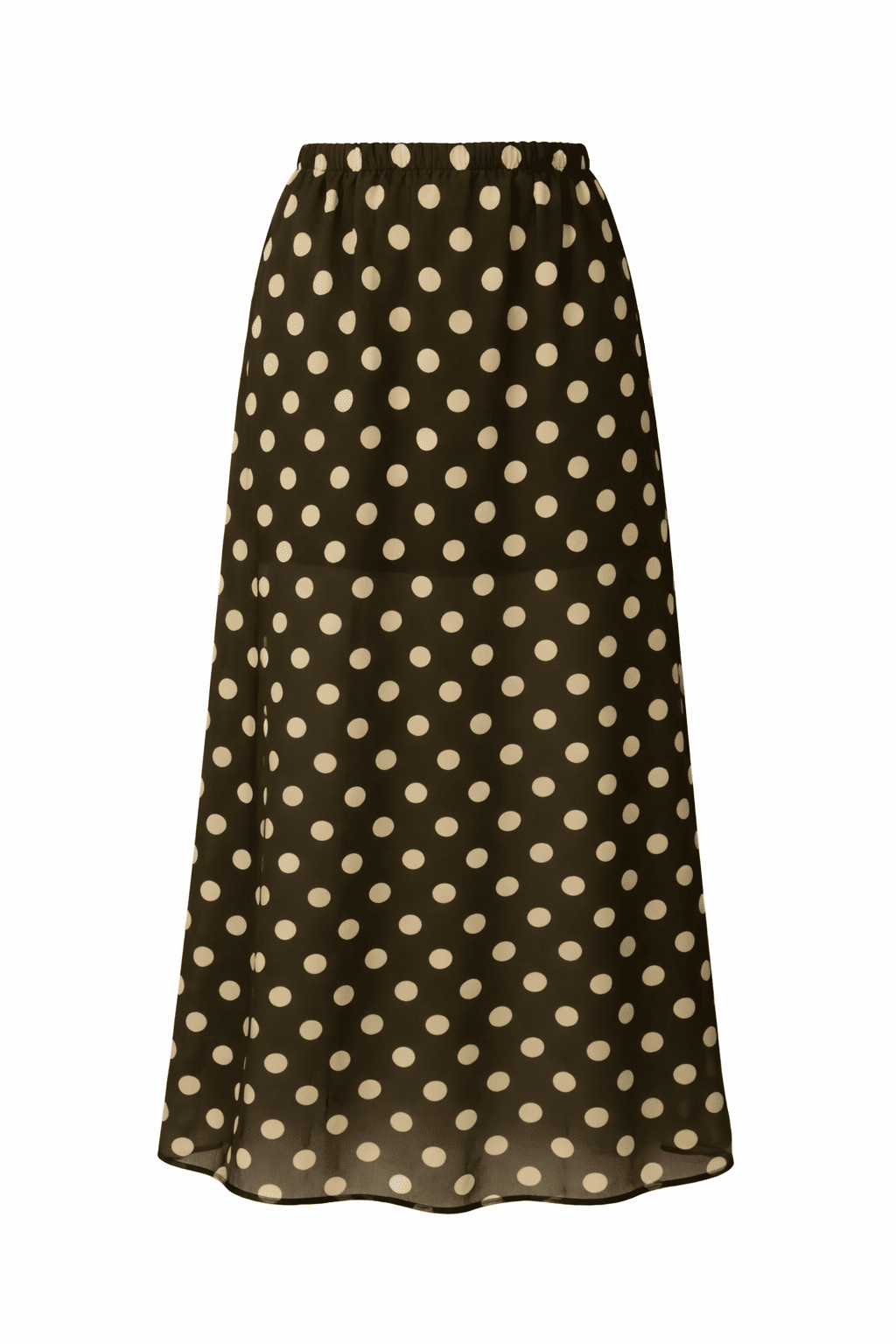 Saia midi estampa poá verde Saia midi estampa poá verde