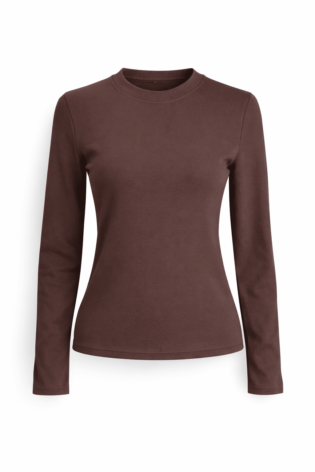 Blusa flanelada de manga longa marrom Blusa flanelada de manga longa marrom