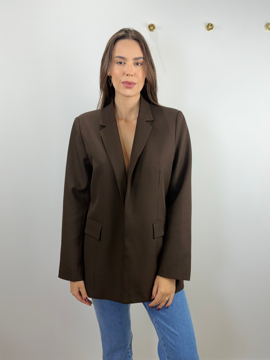 Blazer oversized marrom Blazer oversized marrom