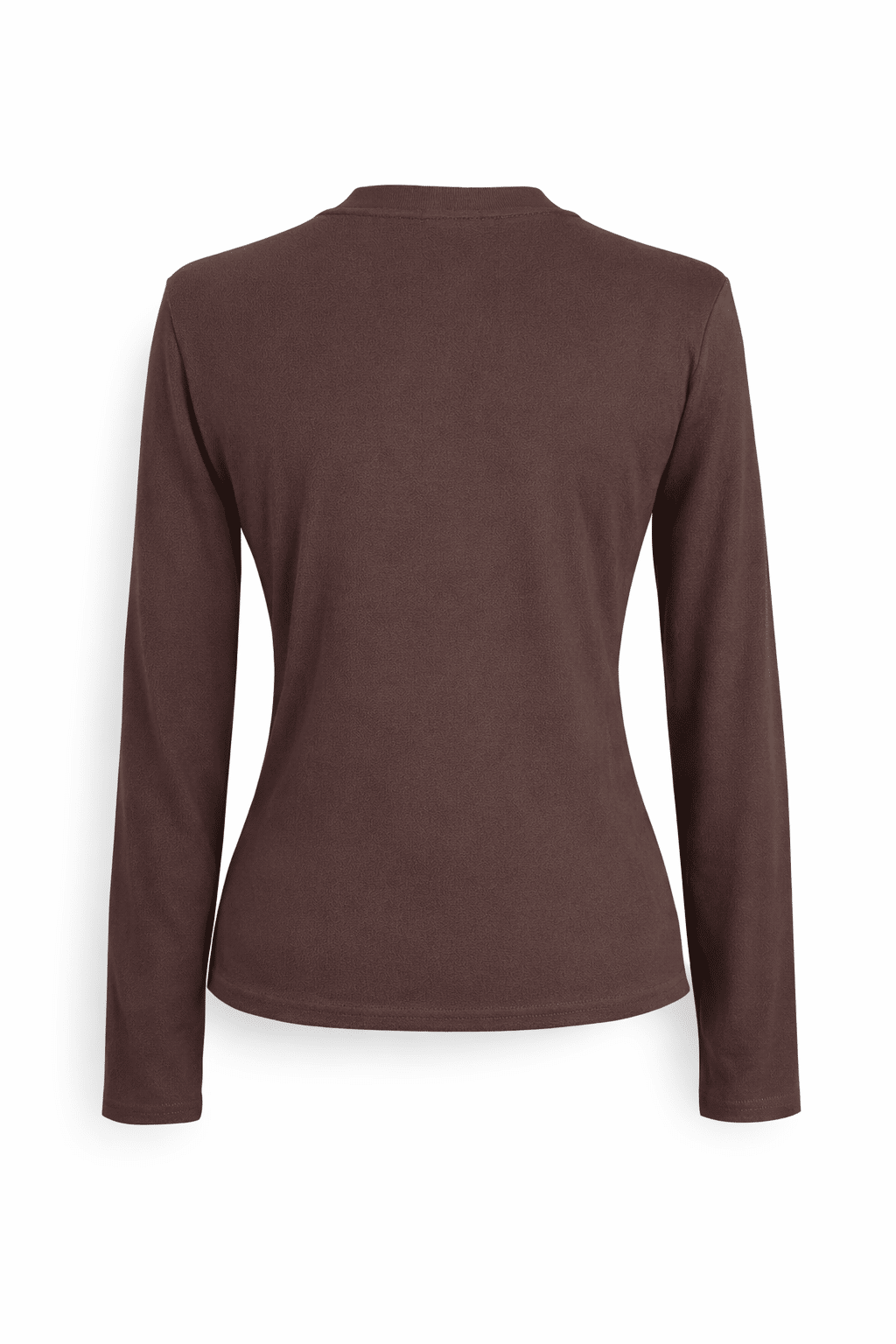 Blusa flanelada de manga longa marrom Blusa flanelada de manga longa marrom