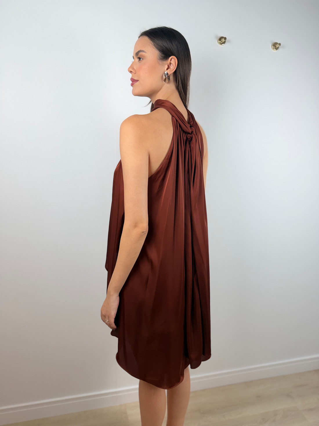 Túnica acetinada terracota Túnica acetinada terracota