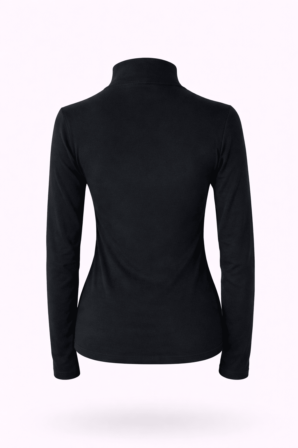 Blusa flanelada manga longa com gola preta Blusa flanelada manga longa com gola preta