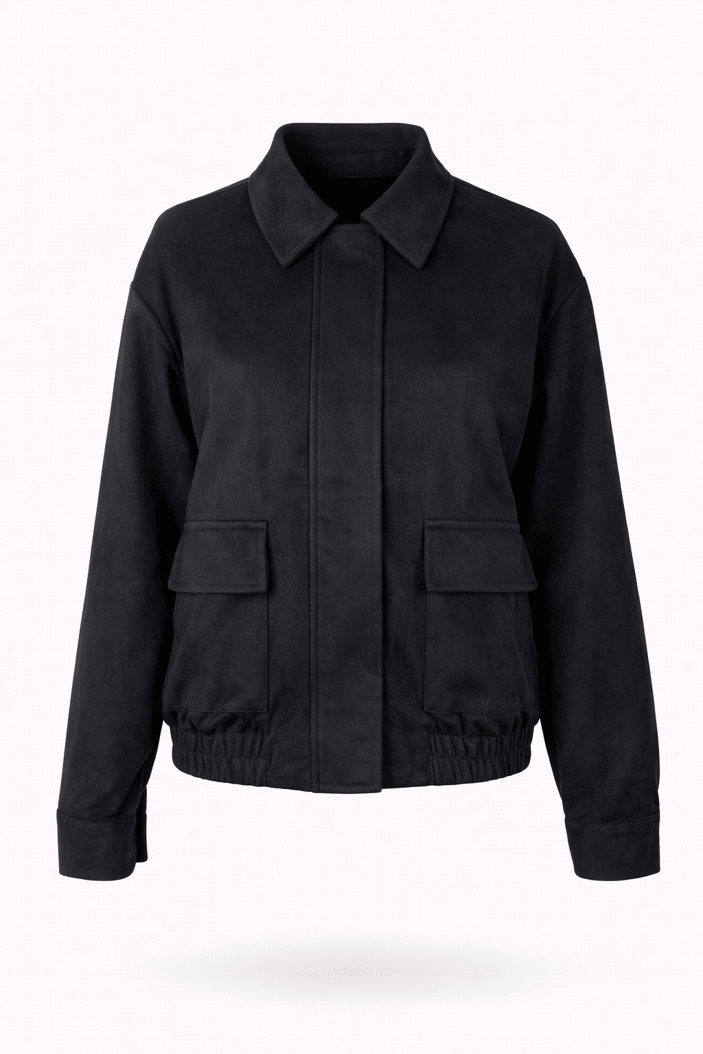 Casaco em suede preto Casaco em suede preto