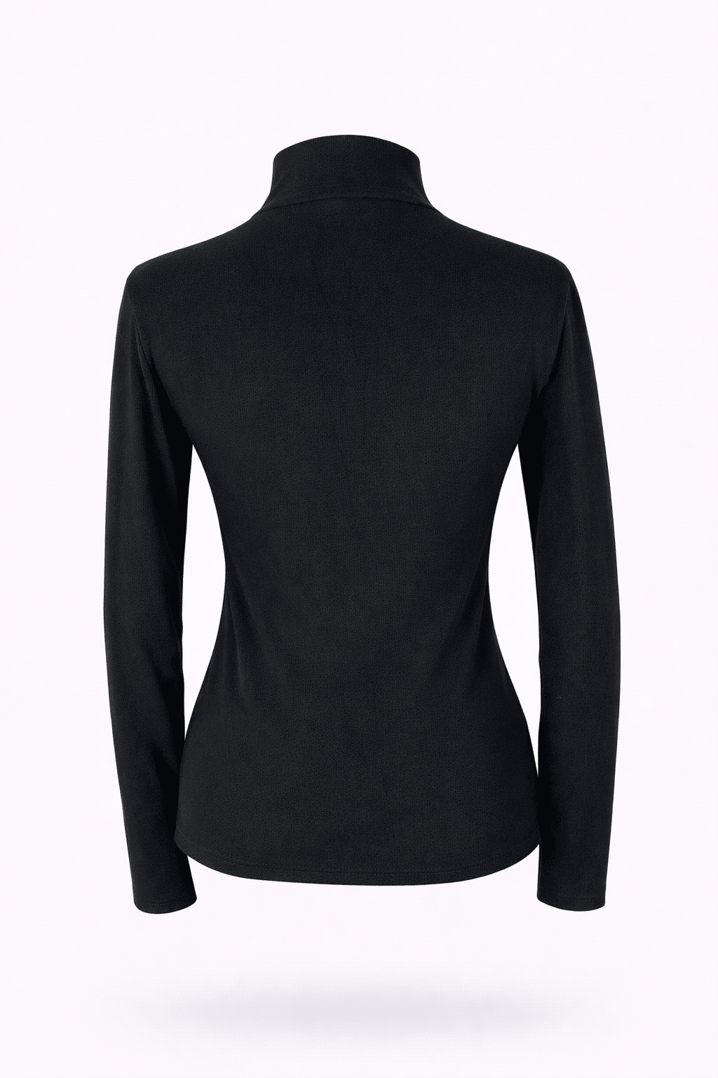 Blusa flanelada manga longa com gola preta Blusa flanelada manga longa com gola preta