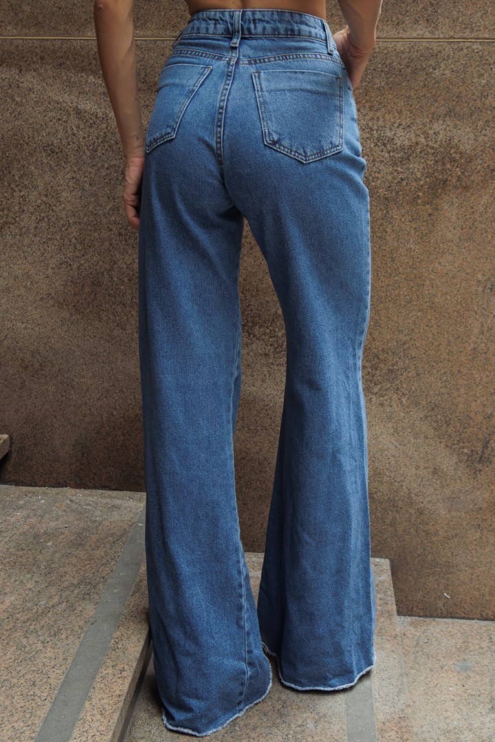Calça jeans wide leg Calça jeans wide leg