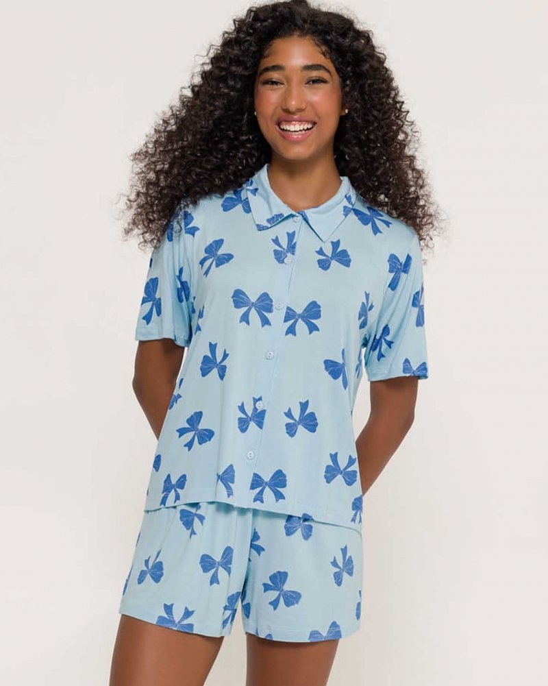 Pijama Feminino Manga Curta Americano com Shorts