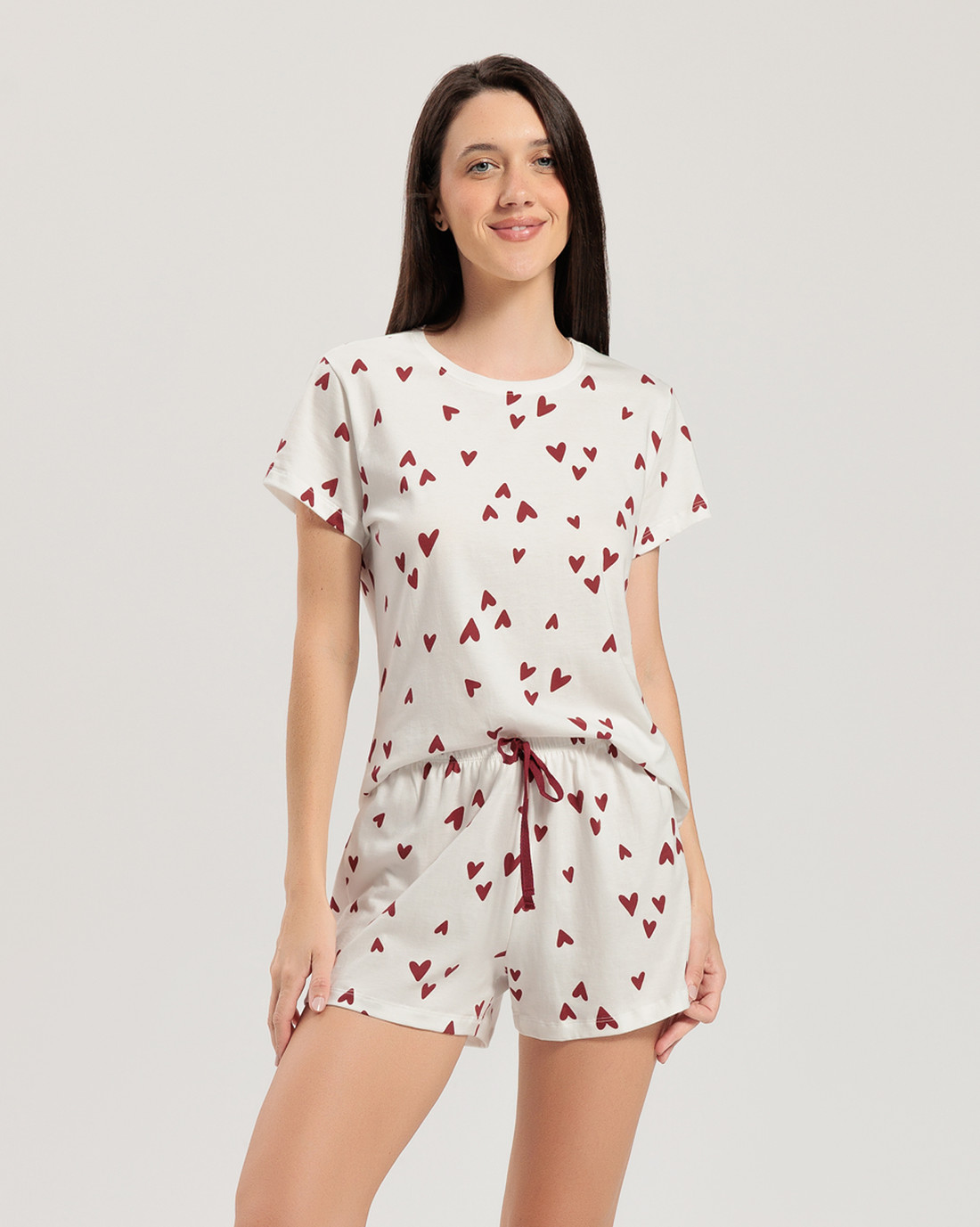 Pijama Feminino Manga Curta Com Shorts