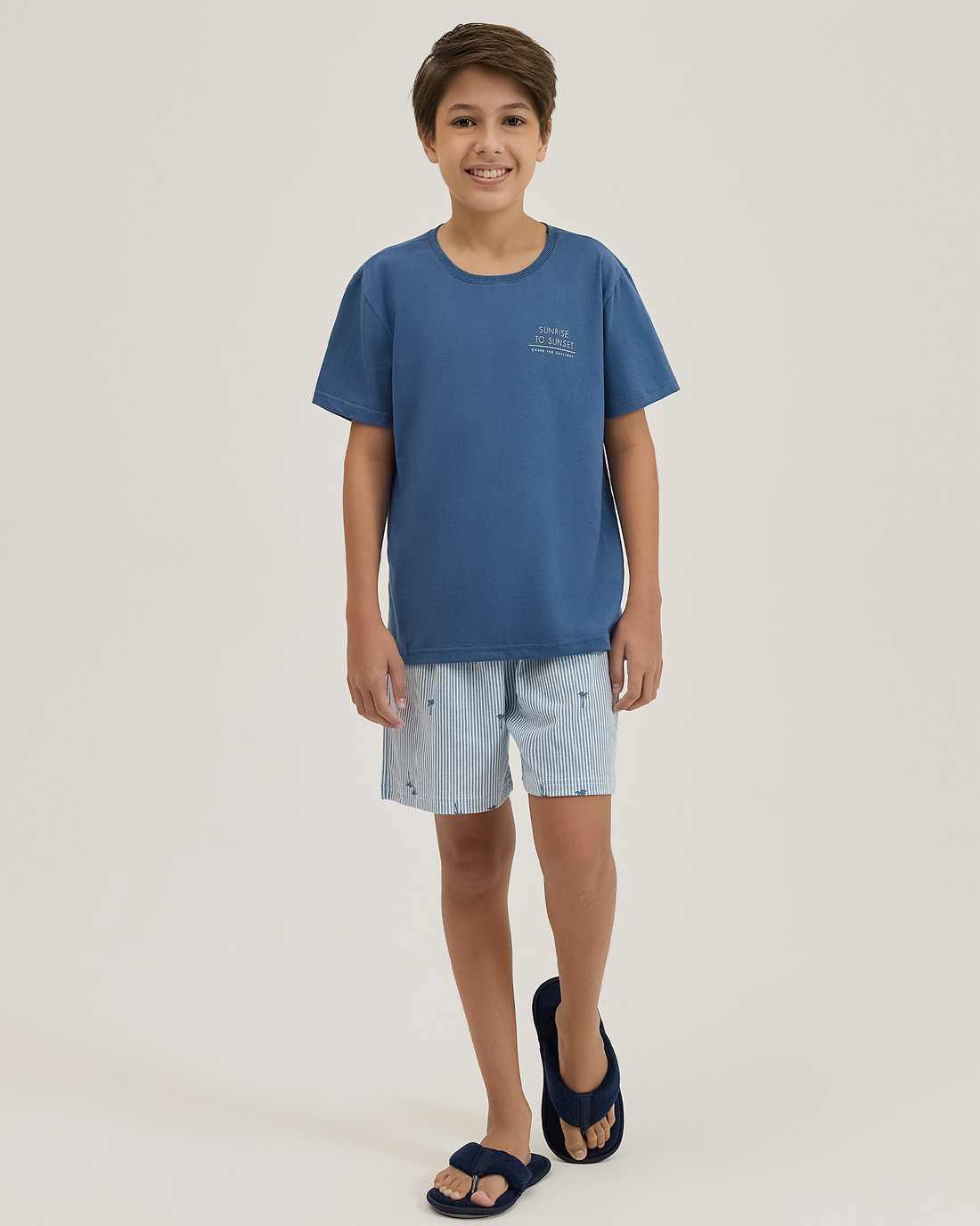 Pijama Masculino Infantil Manga Curta Com Bermuda Pijama Masculino Infantil Manga Curta Com Bermuda