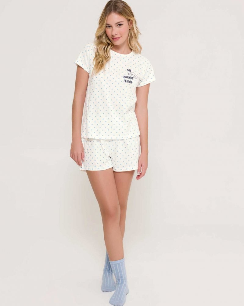 Pijama Feminino Manga Curta com Shorts