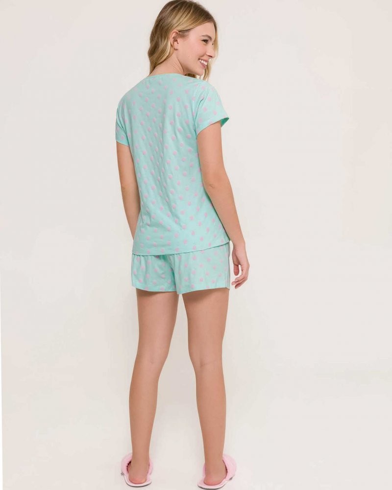 Pijama Feminino Manga Curta com Shorts