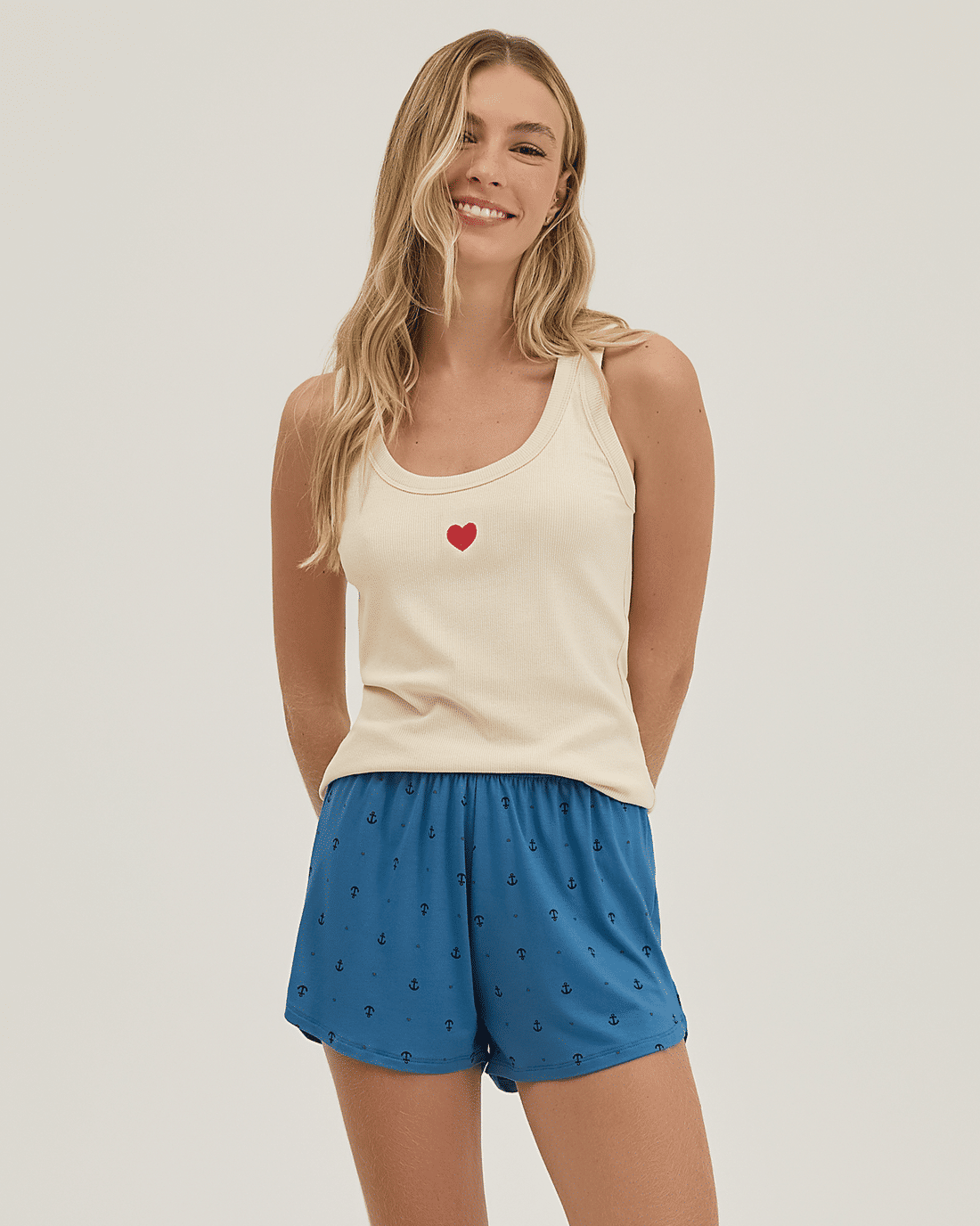 Pijama Feminino Regata Com Shorts Pijama Feminino Regata Com Shorts