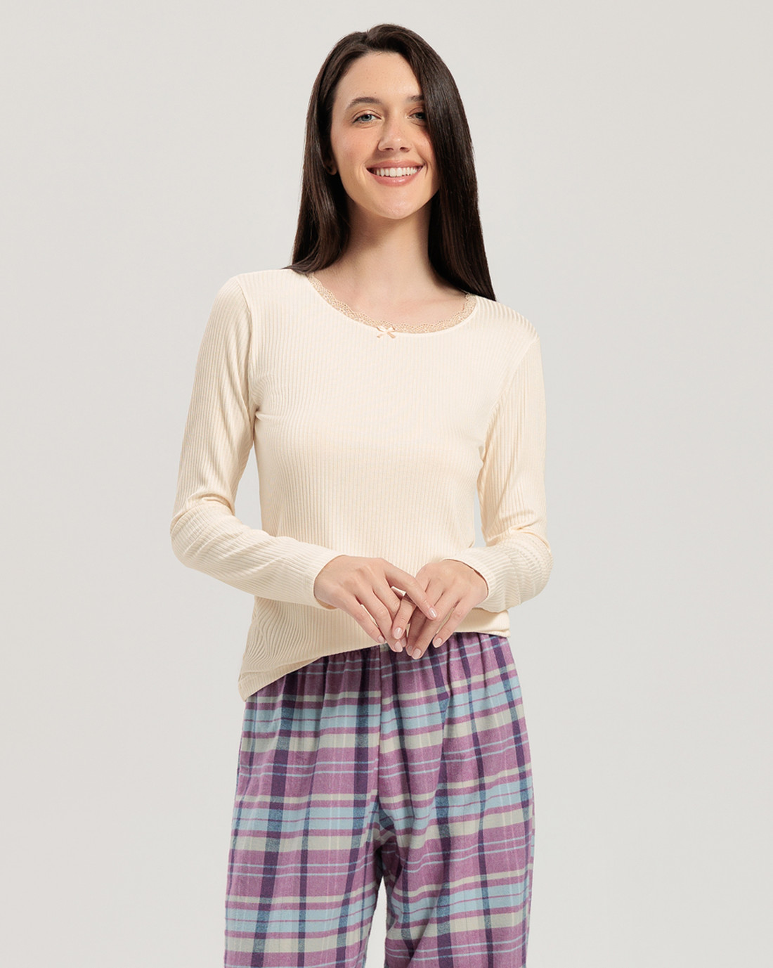 Pijama Feminino Manga Longa Com Calça Pijama Feminino Manga Longa Com Calça