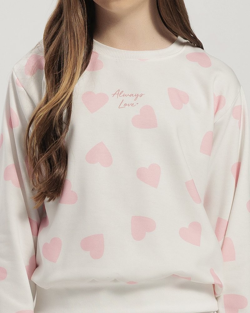 Pijama Feminino Infantil Manga Longa Com Calça Pijama Feminino Infantil Manga Longa Com Calça