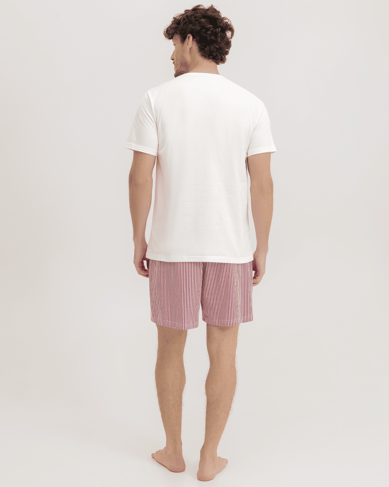 Pijama Masculino Manga Curta Com Shorts