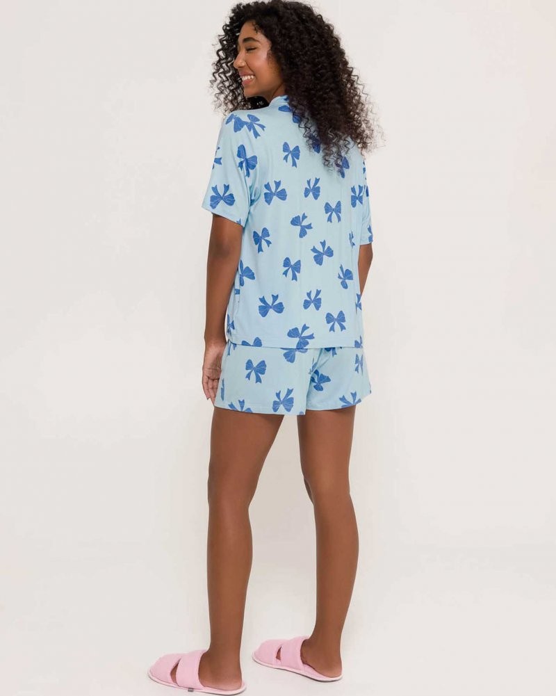 Pijama Feminino Manga Curta Americano com Shorts