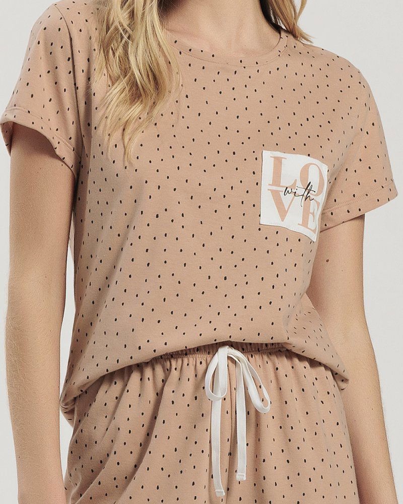 Pijama Feminino Manga Curta com Shorts