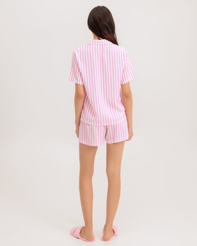 Pijama Feminino Manga Curta Americano Com Shorts